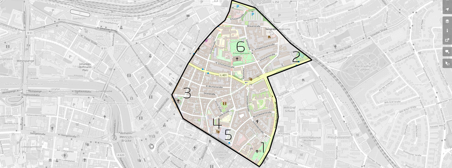 Das Nauwieser Viertel Saarbrücken Saarland - Plätze und Parks zum verweilen